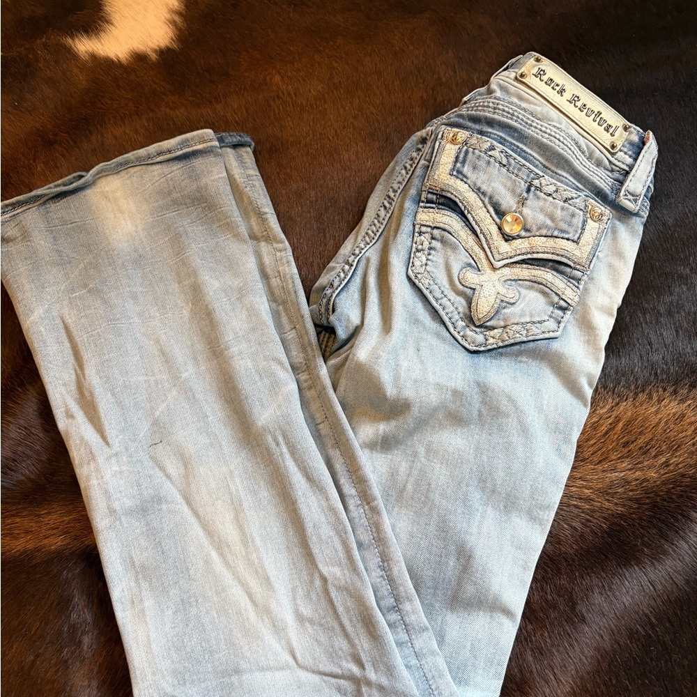 Rock Revival Women's Light Blue Boot Cut Jeans